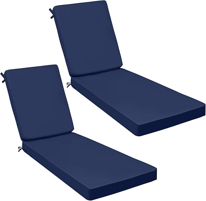 AAAAAcessories Outdoor Chaise Lounge Cushions, Fade-Resistant, Waterproof Patio by AAAAAcessories