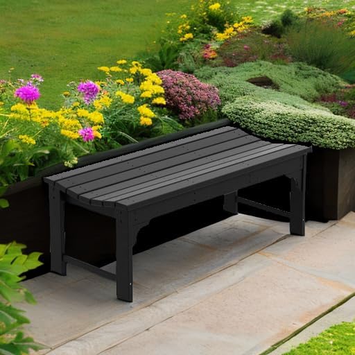 Westin Outdoors Malibu WO 48" Length Backless Poly Wood Outdoor/Garden Bench - Image 6
