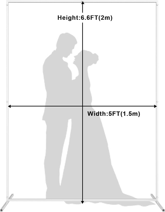Wedding Arch Backdrop Stand 6.6x5 FT Square Wedding Arches - Image 2
