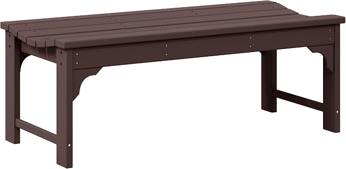 Westin Outdoors Malibu WO 48" Length Backless Poly Wood Outdoor/Garden Bench by WOHomeFurniture
