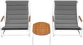 Devoko 3-Piece Patio Furniture Set 2 All-Weather Teslin Chaise Lounge Chairs by DEVOKO