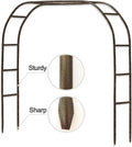 Metal Garden Arch, 7.8 Feet High x 5.5 Feet Wide Sturdy Metal Arbor by LeJoy+Garden