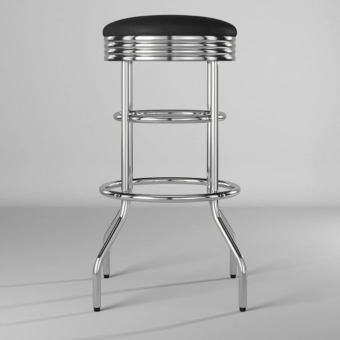 TRINITY Heavy Duty 30-Inch Backless Swivel Bar Stool - Image 7