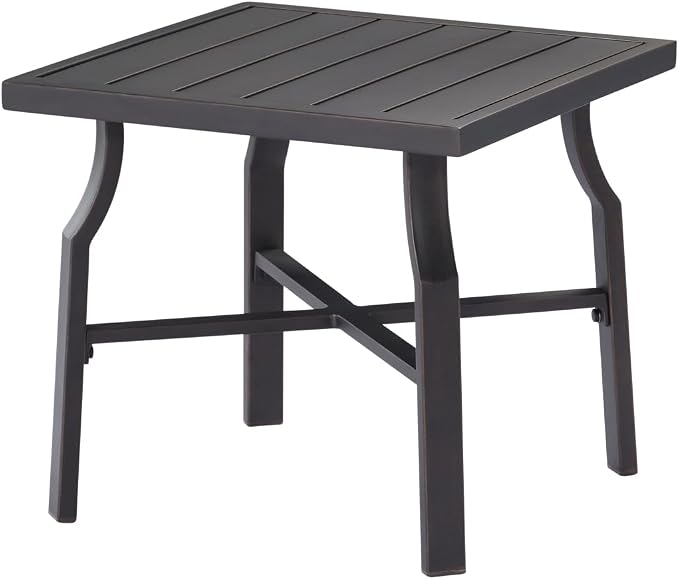 Patio Side Table, Aluminum Outdoor Pool Side Table by SeeHill