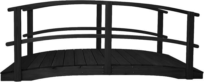 10 FT Black Amish Made Garden Bridge by Unknown