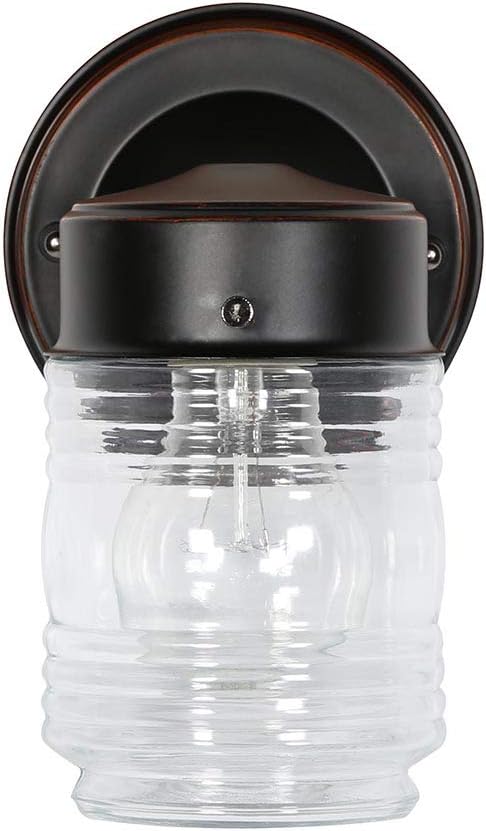 Design House 505198 Jelly Jar Classic 1-Light Indoor/Outdoor Wall Light - Image 2