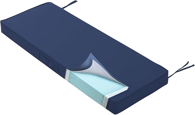 Outdoor Bench Cushion 42 x 18 x 4 Inch, Memory Foam Patio Bench Cushion by YIJIAN+HOME