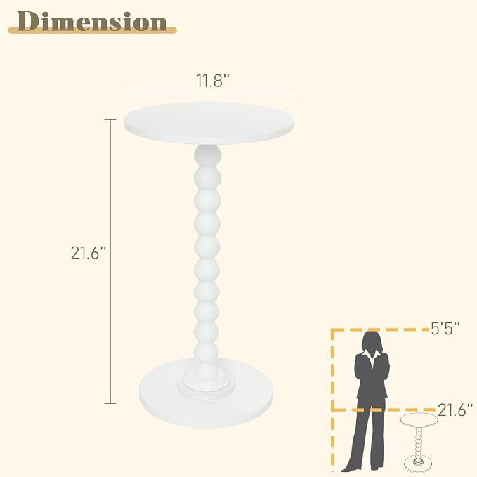 Round Side Table, Small Drink Table - Image 3