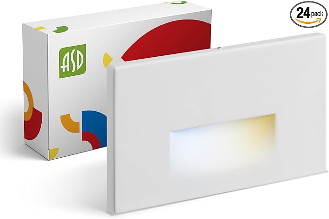 ASD LED Recessed Step Light Fixture, Outdoor & Indoor Stair Tread Lighting | by ASDLightingCorporation