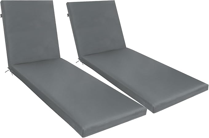 Only choice Outdoor Chaise Lounge Cushion Set of 2, Replacement Seat Cushion by ONLYCHOICE
