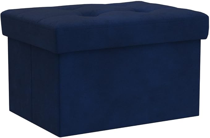 LINMAGCO Small Velvet Ottoman - Image 4