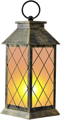 18" Solar Lantern with Flickering Flame Light, Large Outdoor Waterproof Solar by anyperfect