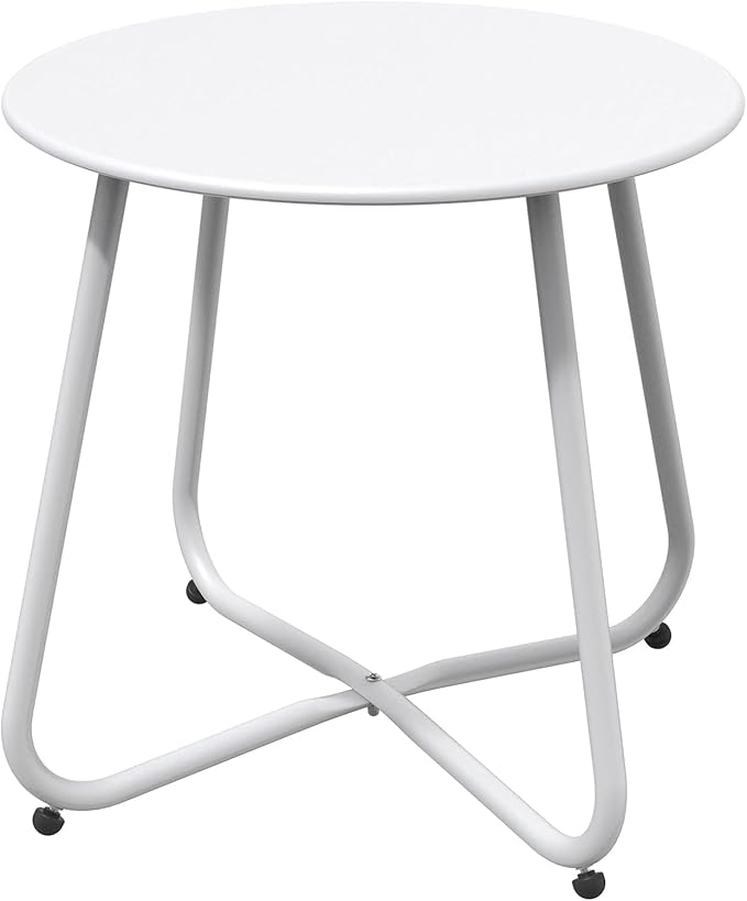 Grand patio Outdoor Side Table 18-inch Round End Table Accent Table by GrandPatio