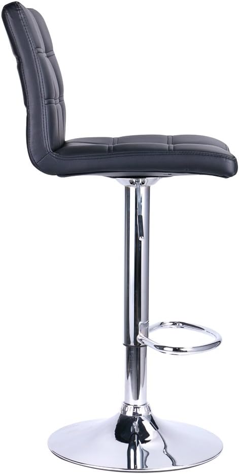 Leopard Modern Square PU Leather Adjustable Bar Stools - Image 4