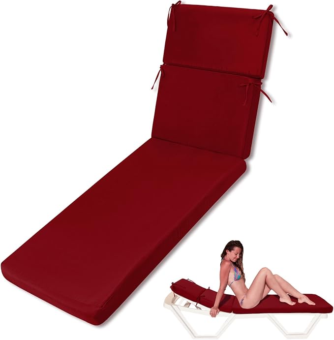 1 Pcs Indoor Outdoor Chaise Lounge Cushions Sponge Bench Outdoor Furniture by SmoothNovelty
