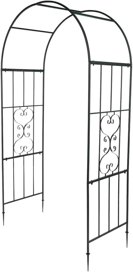Outvita 7.3FT Garden Arch Arbor, Heavy Duty Metal Arbour Archway, Decorative - Image 3