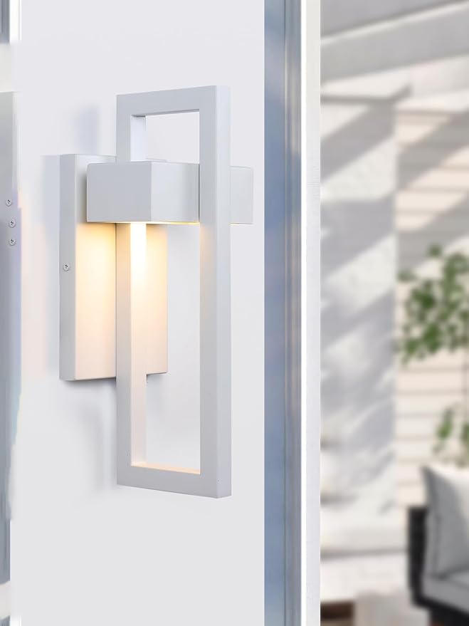 LamQee Outdoor Wall Lights Modern Exterior Lighting Fixtures, 3000K Integrated - Image 4