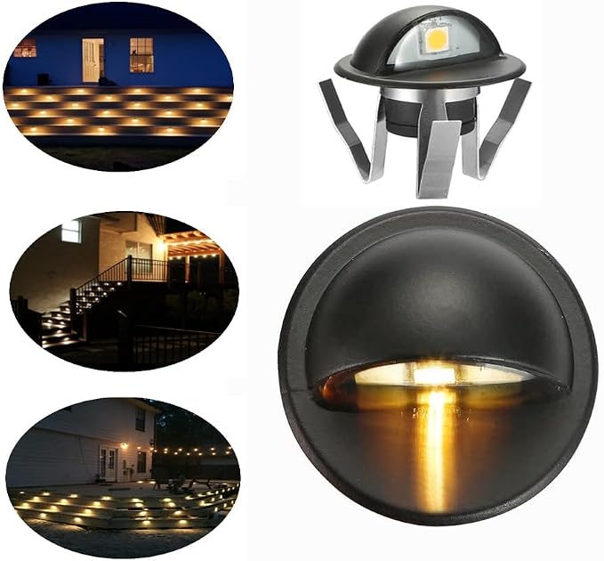 FVTLED Pack of 30 Warm White Low Voltage LED Deck Lights kit Φ1.38 Outdoor - Image 5
