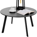 Outdoor Side Table, Outdoor/Indoor Metal Steel Patio Coffee Table, Round by Meluvici