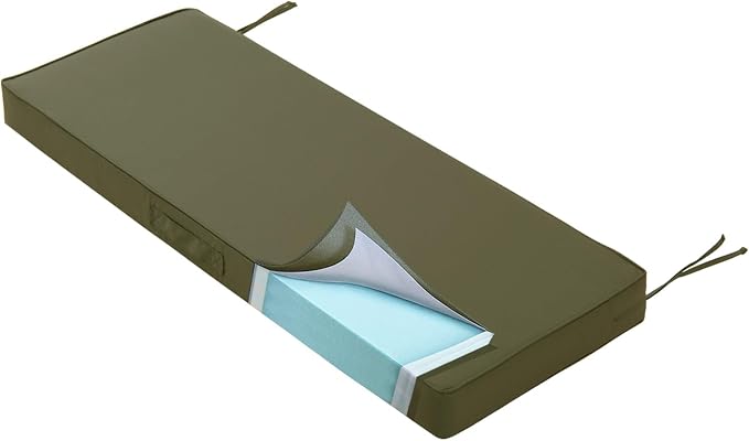 Outdoor Bench Cushion 4 inches Memory Foam Waterproof Patio Furniture Bench by YIJIAN+HOME