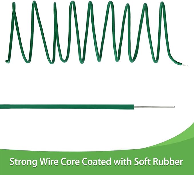 Tenn Well Plant Ties for Climbing Plants, 66 Feet 2.8mm Green Garden Wire Ties - Image 2