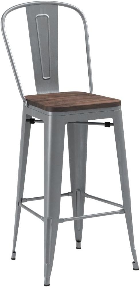Yongqiang 30 inch Bar Stools Set of 4 Modern Farmhouse Bar Height Stools - Image 4