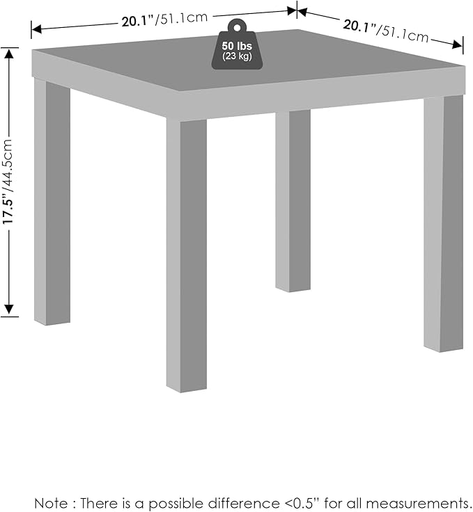 Furinno Classic Coffee Table, Square Modern Coffee Table - Image 2