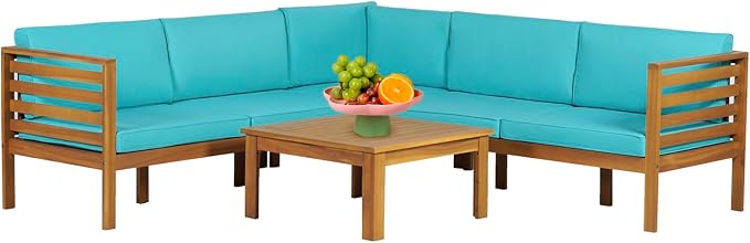 FDW Set L-Shaped Sectional Outdoor Patio Couch daybed Sofa loveseat Seating by FDW