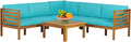 FDW Set L-Shaped Sectional Outdoor Patio Couch daybed Sofa loveseat Seating by FDW