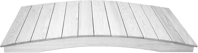 6 FT White Amish Made Pinewood Heavy Duty Garden Bridge by Unknown
