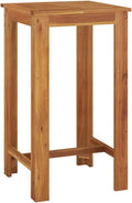 Patio Bar Table 23.6"x23.6"x41.3" Solid Wood Acacia by Casafoyer