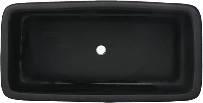 MyGift 10 Inch Matte Black Ceramic Indoor Plant Pot Succulent Planter, - Image 7