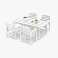 Outdoor HDPE Dining Set 5 Pieces, Patio Table by PatioKingdom