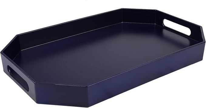 Navy Blue Octagonal Serving Tray by SforGUVA