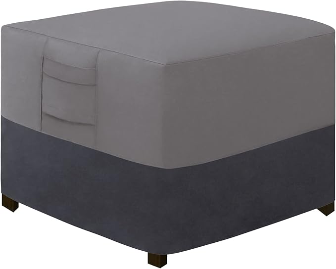 Easy-Going Outdoor Ottoman Cover, Waterproof Patio Ottoman Cover, Heavy Duty by Easy-Going