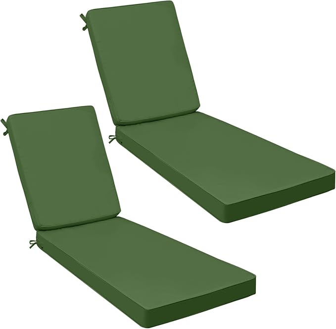 AAAAAcessories Outdoor Chaise Lounge Cushions, Fade-Resistant, Waterproof Patio by AAAAAcessories