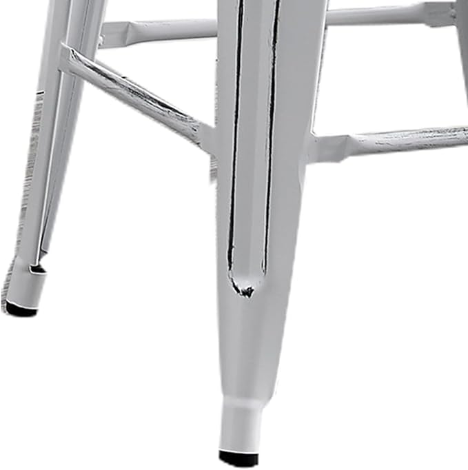 AC Pacific 24” Metal Backless Barstool Set of 2 – Country Rustic Style - Image 8