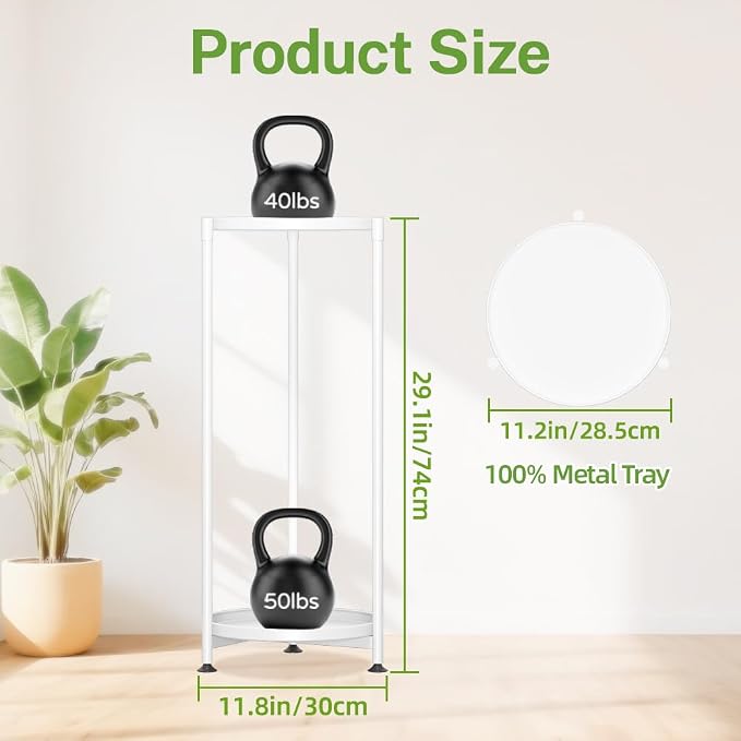 iDavosic.ly 2 Tier Corner Plant Stand Indoor, Tall Vertical Metal Flower Heavy - Image 6