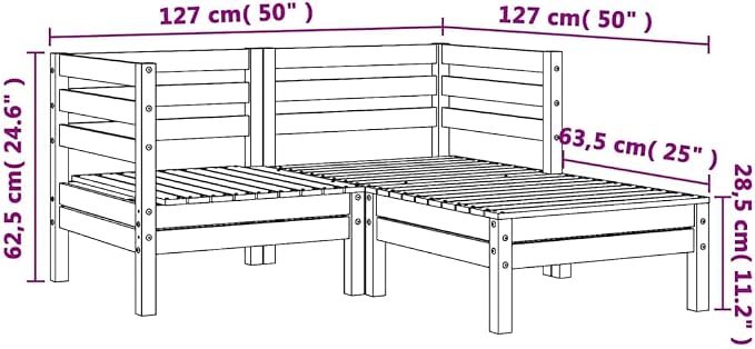 vidaXL 2 Seater Garden Sofa - Image 3