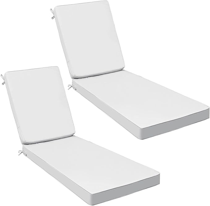 AAAAAcessories Outdoor Chaise Lounge Cushions, Fade-Resistant, Waterproof Patio by AAAAAcessories