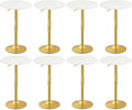CLATINA Round Bar Pub Tables Set of 8, 360° Swivel High Top Cocktail Table by CLATINA