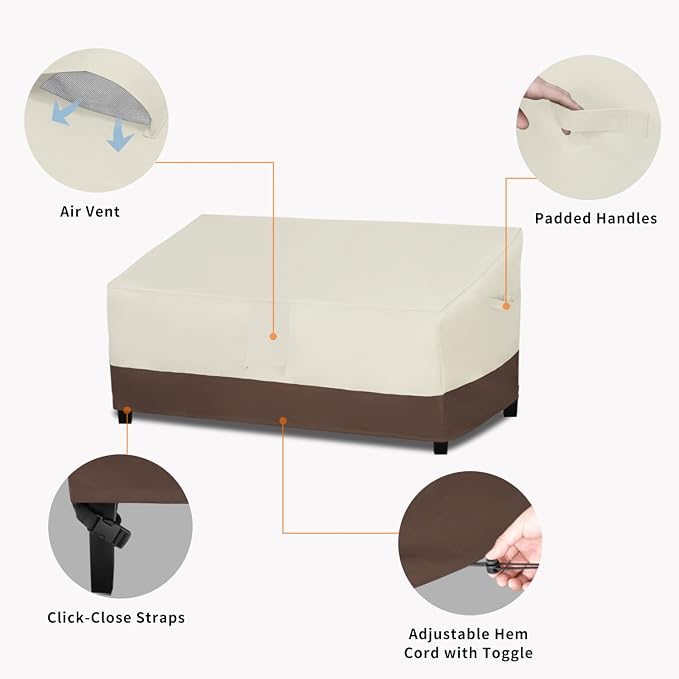 Easy-Going Waterproof Outdoor Couch Cover, Heavy Duty 3-Seater Patio Sofa Cover - Image 4