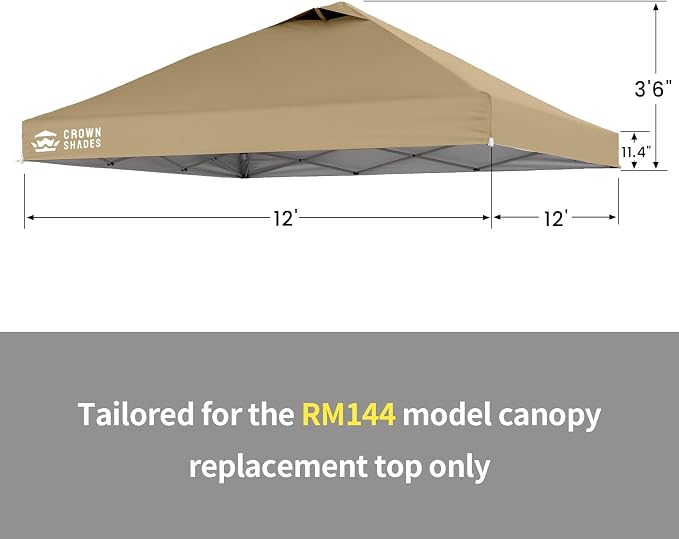CROWN SHADES 12x12 Canopy Replacement Top - Image 2