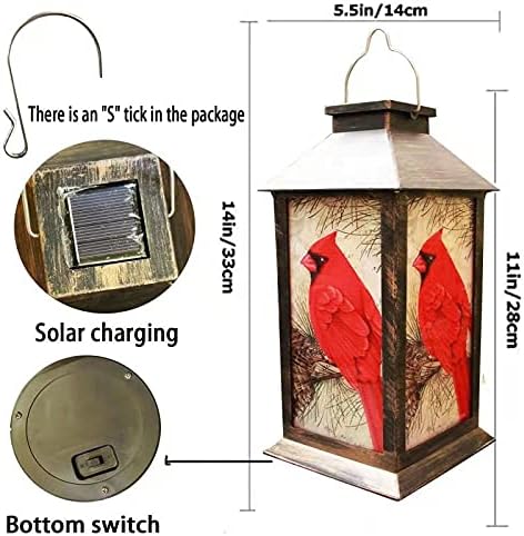 Solar Lanterns, Outdoor Hanging Lanterns Waterproof LED Solar Cardinal Lights - Image 5