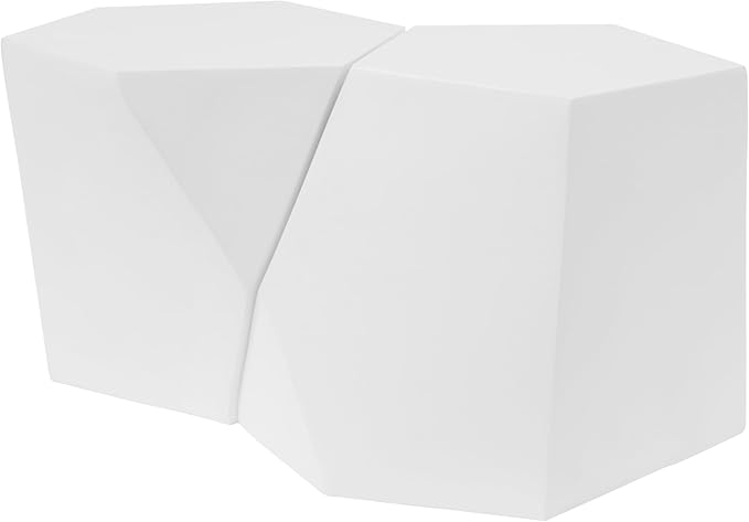 Christopher Knight Home Skyles Coffee Table Set of 2, Geometric Lightweight - Image 6