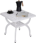 JARDIN DE CENTENNIAL Cast Aluminum Outdoor Side Table, Anti-Rust Outdoor End by JARDINDECENTENNIAL