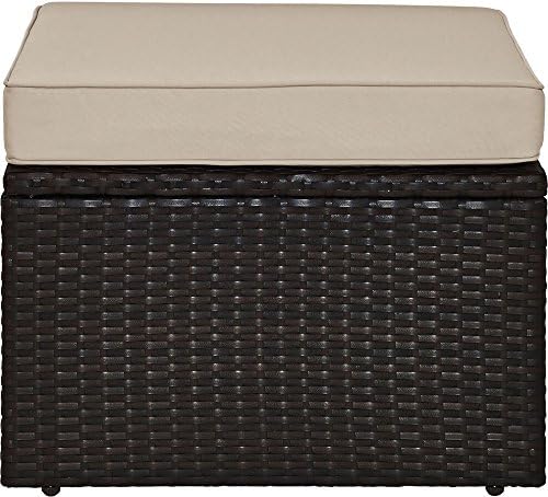 Crosley Furniture Palm Harbor Wicker Outdoor Ottoman Foot Rest - Image 4