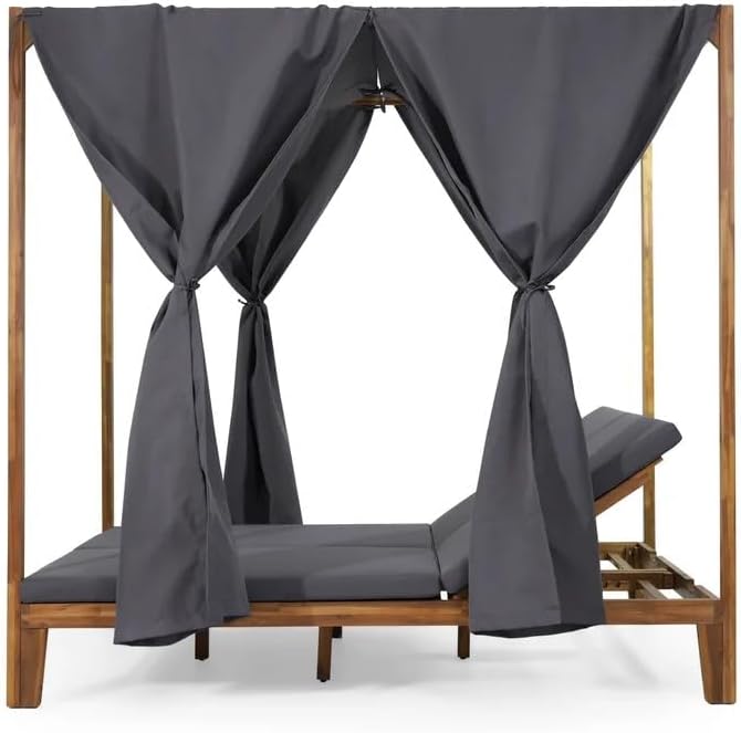 Christopher Knight Home Kenzie Acacia Wood Outdoor Daybed - Image 5