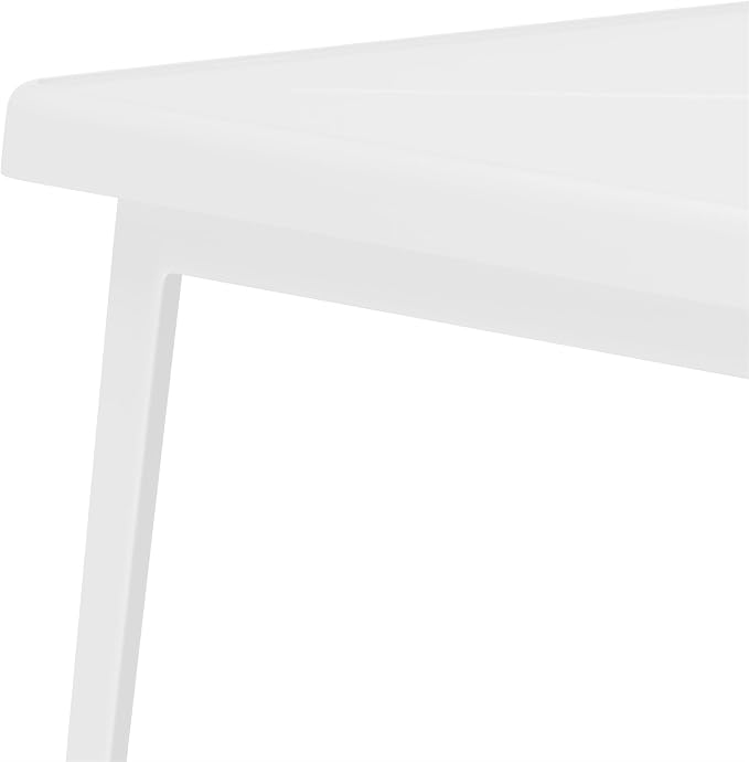 Pemberly Row 28" Square Metal Bar Table, Galvanized Steel, Indoor/Outdoor Use - Image 8