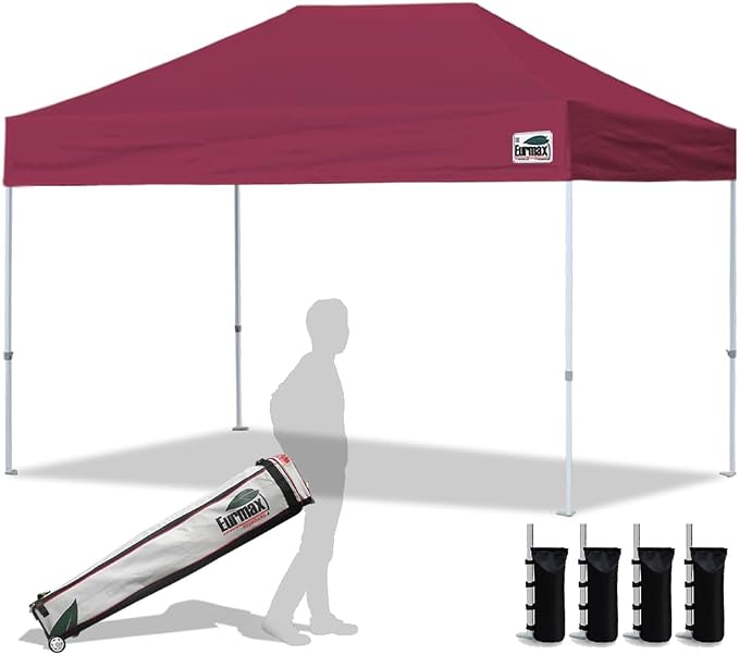 Eurmax USA 8'x12' Pop Up Canopy Tent Commercial Instant Canopies by Eurmax